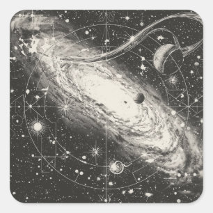 Adesivo Quadrado Pinturas para Amantes do Espaço