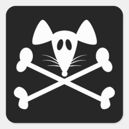 Adesivo Quadrado Pirate Rodent