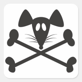 Adesivo Quadrado Pirate Rodent