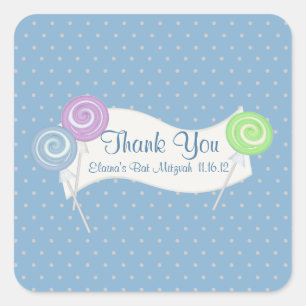 Adesivo Quadrado Pirulitos e bolinhas