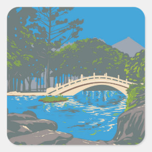 Adesivo Quadrado Piscina de Arch Bridge Guanghua
