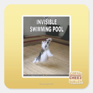 Adesivo Quadrado Piscina invisível