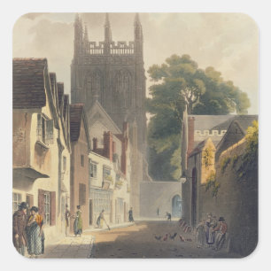 Adesivo Quadrado Pista do Magpie, Oxford, ilustração 'do Histor