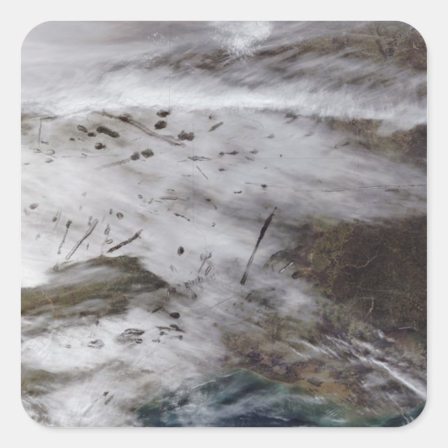 Adesivo Quadrado Pistas de dissipação de aeronaves (Frente)