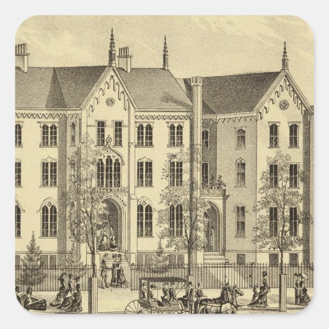 Adesivo Quadrado Pittsburgh Female College Pittsburgh (Frente)