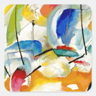 Adesivo Quadrado PixDezines Kandinsky 1913 Batalha Naval Improv 31