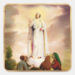 Adesivo Quadrado PixDezines Nossa Senhora de Fátima