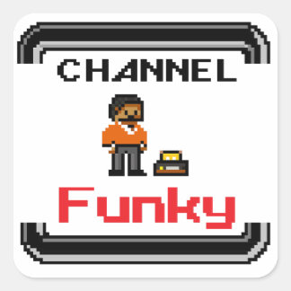 Adesivo Quadrado Pixel Art Square do Canal Funky