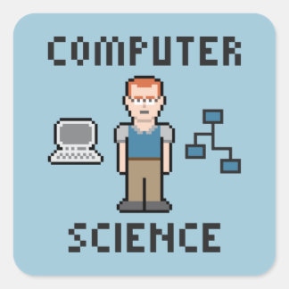 Adesivo Quadrado Pixel Computer Science Sticker