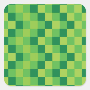 Adesivo Quadrado Pixels verdes - Personalize com o seu texto