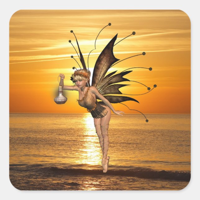 Adesivo Quadrado Pixie Lantern Stickers (Frente)