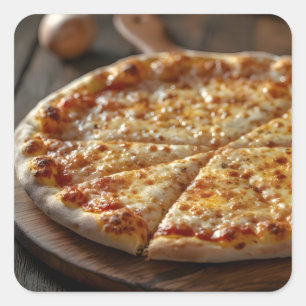 Adesivo Quadrado Pizza de Queijo