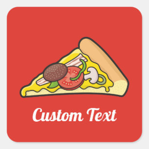Adesivo Quadrado Pizza Slice Sticker
