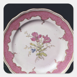 Adesivo Quadrado Placa com design botânico