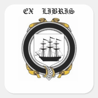 Adesivo Quadrado Placa de Crest Book da Família Driscoll