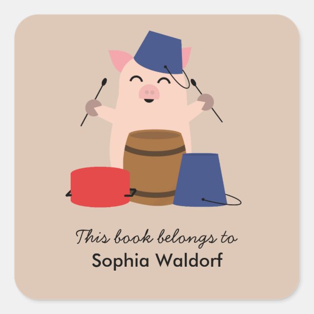 Adesivo Quadrado Placa de Leitura de Sorriso (Frente)