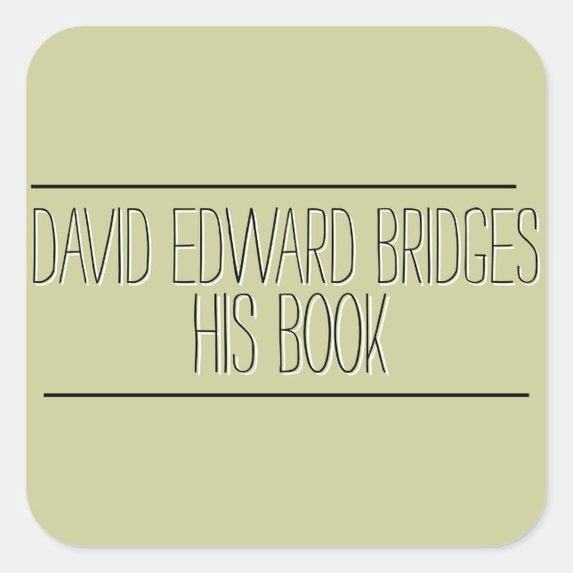 Adesivo Quadrado Placa de Reserva Simples (Frente)