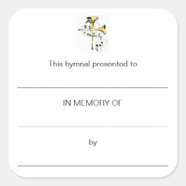 Adesivo Quadrado Placas do Hymnal na memória de