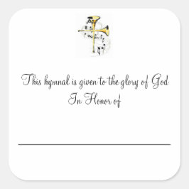 Adesivo Quadrado Placas Hímnais em Honra de