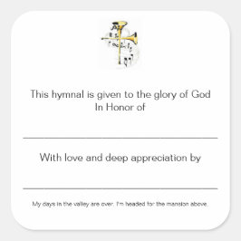 Adesivo Quadrado Placas Hímnais em Honra de
