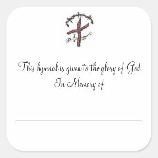 Adesivo Quadrado Placas Hímnais em Memória de