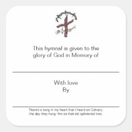 Adesivo Quadrado Placas Hímnais em Memória de
