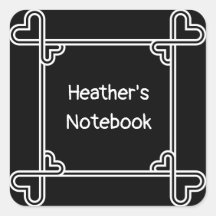 Placas ornamentais brancas e pretas personalizadas