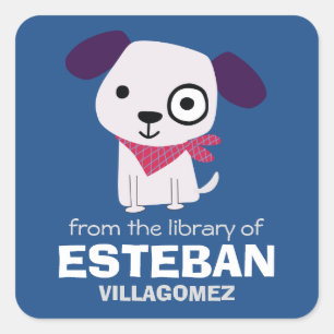 Adesivo Quadrado Placas Puppy Square