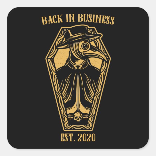 Adesivo Quadrado Plague Doutor Funny Médico Presente (Frente)