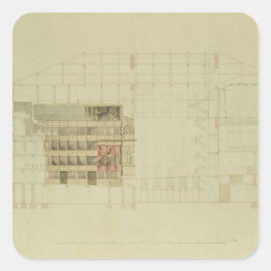 Adesivo Quadrado Planeie para o teatro real de Dresden, c.1838