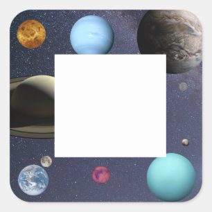 Adesivo Quadrado Planetas do sistema solar