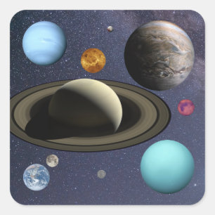 Adesivo Quadrado Planetas do sistema solar