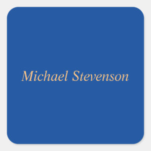 Adesivo Quadrado Planície Moderna Azul Minimalista