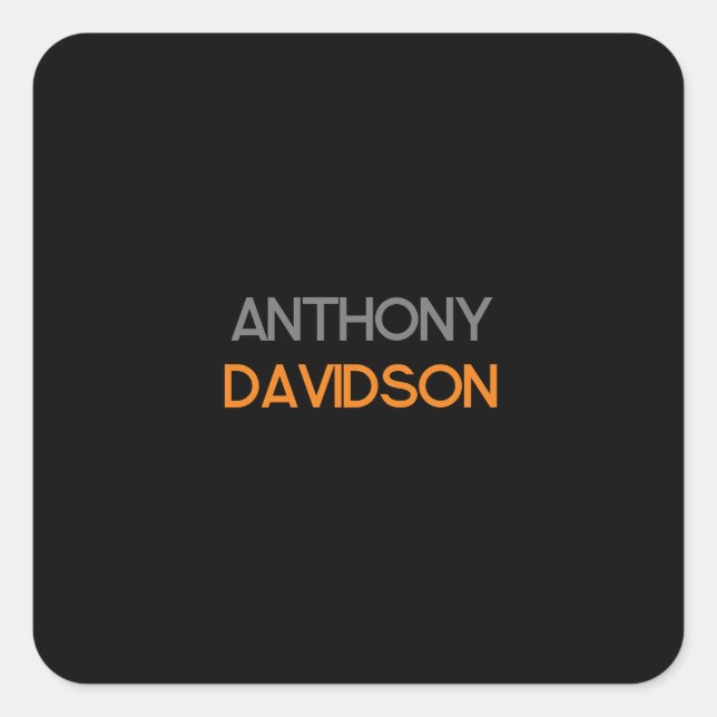 Adesivo Quadrado Planilha profissional mínima moderna (Frente)