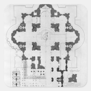 Adesivo Quadrado Plano da basílica de St Peter
