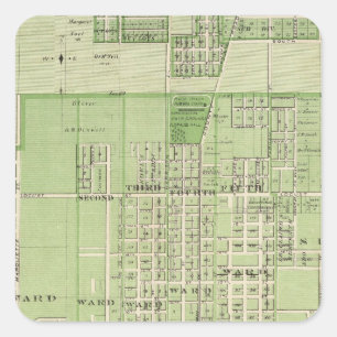 Adesivo Quadrado Plano de Davenport, o Condado de Scott, estado de