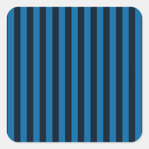 Adesivo Quadrado Plano de Fundo de Stripes Verticais Azul Personali