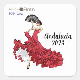 Adesivo Quadrado Planta, Vinheta de Taça AXA (Andaluzia) - Texto Pr