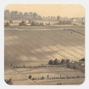 Adesivo Quadrado Plantação do arando da forja de Stafford, West