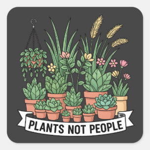 Adesivo Quadrado Plantas, Não Pessoas Roupa engraçada para jardin