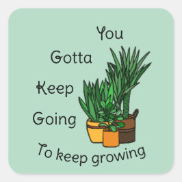 Adesivo Quadrado Planten sticker set “keep growing”