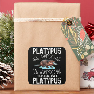 Adesivo Quadrado Platypus é incrível. Sou incrível em platypus mamm