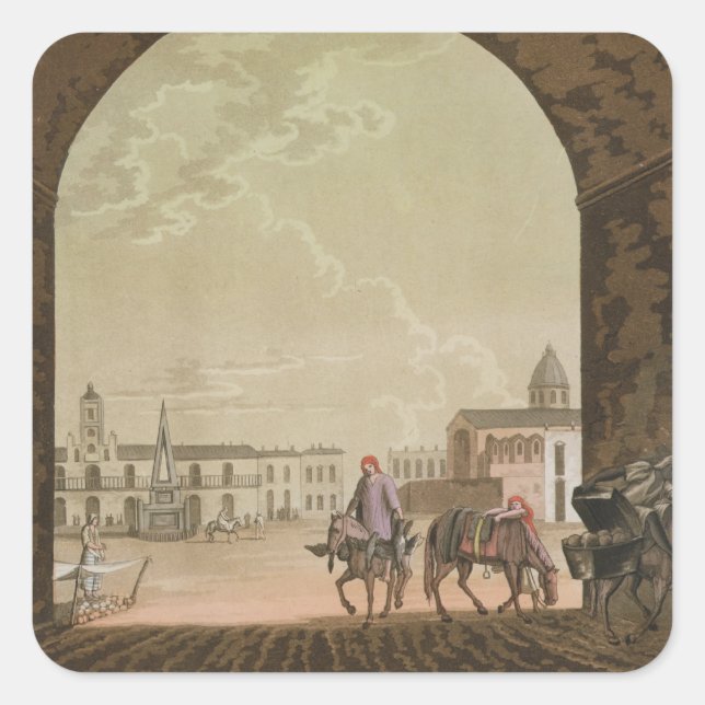 Adesivo Quadrado Plaza de Mayo, Buenos Aires, Argentina, do Le C (Frente)