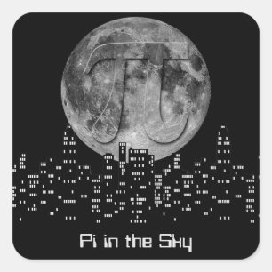 Adesivo Quadrado Plena Lua Pi No Céu