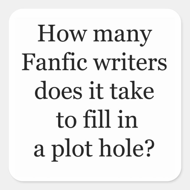 Adesivo Quadrado Plot Hole (Frente)