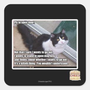 Adesivo Quadrado PLZ ao estar aberto