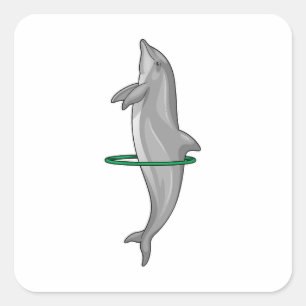 Adesivo Quadrado Pneus de Malhação de golfinhos
