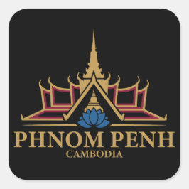 Adesivo Quadrado Pnom Pene Camboja Sudeste Asiático