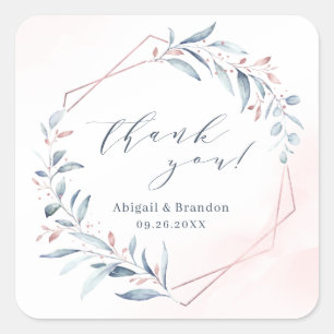 Adesivo Quadrado Pó de Rosa Dourado Azul Esverdeado Geométrico Obri