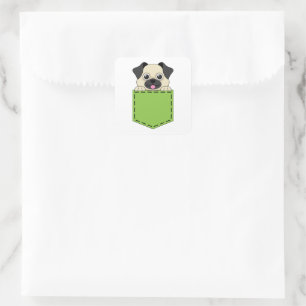 Adesivo Quadrado Pocket Pet Dog Personalize